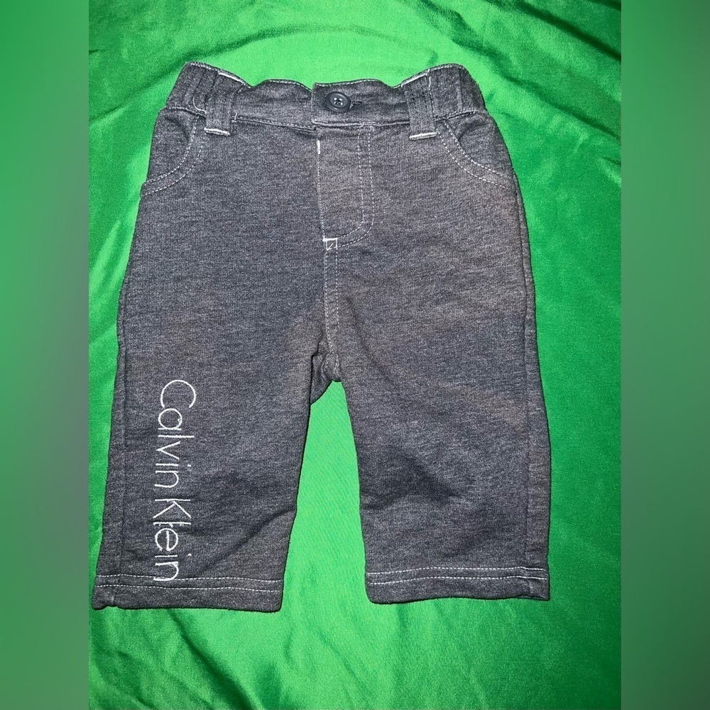 Calvin Klein Charcoal Kids Casual Pants 3/6 Months